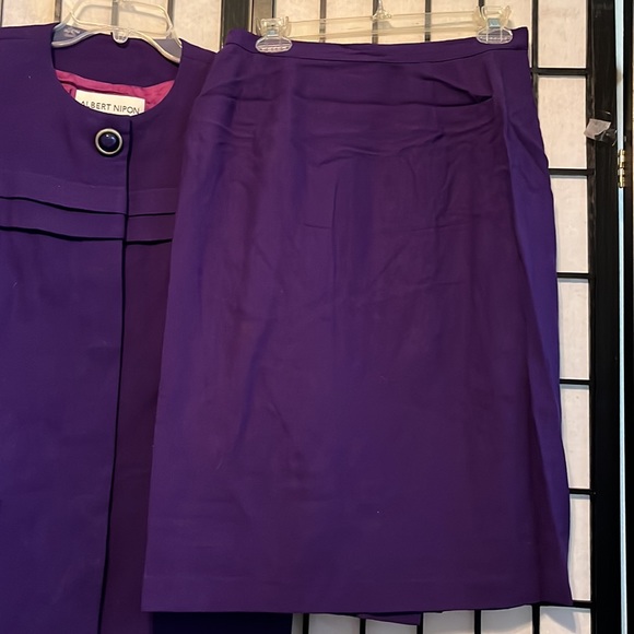 Albert Nipon Lined Wool Skirt Set Size 10 - Picture 4 of 9